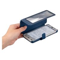 SoftBank SELECTION 抗ウイルス抗菌ルーペ付手帳型ケース for シンプルスマホ6 ネイビー SB-A033-LPFB/NV（直送品）