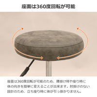 エイ・アイ・エス キャスター付きチェア 背無し グレー BWC-02 GY 1脚（直送品）