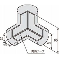 岩田製作所 バンパープロ|コーナージョイント BP1・BP16用 BP11W 1個（直送品）