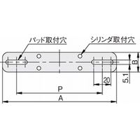 岩田製作所 真空機器ブラケット|フラットシリーズ(多関節ロボット用・エアシリンダ用) RPAA200ーM5S 1セット(2個)（直送品）