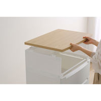 アイリスオーヤマ ウッドトップノックダウンチェスト ホワイト KDMG-565WT 1台