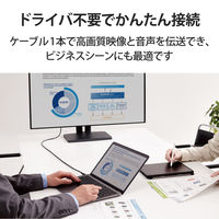 USB Type-C to HDMI 変換 ケーブル 3m 断線に強い 高耐久 MPA-CHDMIS30BK エレコム 1個