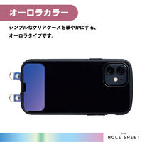 エレコム ストラップホールシート/2口タイプ/2枚入り/オーロラ P-STHD2ACR 1個