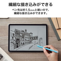 タッチペン 汎用 アクティブスタイラスペン USB-C充電 三角形 鉛筆型 ブルー P-TPACSTEN02BU エレコム 1個