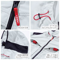 HOOH サイドファンフードベスト  V8819  カーキ  L  村上被服  1着（直送品）