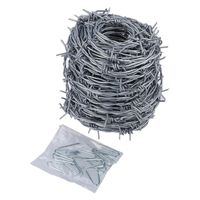 大里 【有刺鉄線・防犯フェンス・侵入防止】バーブ#14X100m 52-208 1巻（直送品）
