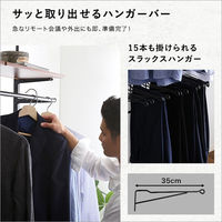 ホームテイスト スラックスハンガー ハンガーポール2本付 シャビーオーク AW303-TPRTHS 1台（直送品）