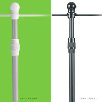 服部 2段伸縮エコスタイリッシュのぼりポール3M オールブラック tbpol002eco-5 1セット(10本)