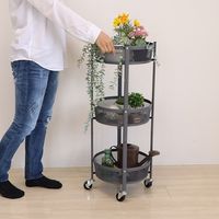 【軒先渡し】ヤマソロ テンツァー(tanzer) 折り畳みワゴン 幅365×奥行365×高さ160/835ｍｍ ブラック 85-251 1台（直送品）