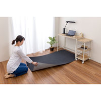サンコー おくだけゲーミングチェアマット90×180cm ダークグレー KX-82 床保護 ずれない デスク 洗える おくだけ吸着 日本製（直送品）
