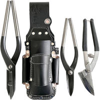 ベストツール 極匠 黒染め牛床革 板金鋏(2段)+つかみ箸差し GK2DBA 1個