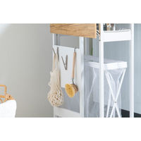 アイリスオーヤマ 天板付きランドリーワゴン　スリムタイプ　バスケット付　ホワイト TLAW-B220 1台（直送品）