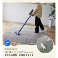 スミノエ 洗えるグラデーションラグ カラーステップ 1800×1800mm グレー 4549781303130 1枚（直送品）