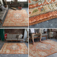 ERARE DICTUM マイクロプリントパイルラグ 1400×2000mm オレンジ 4573109309764 1枚（直送品）