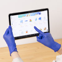 【大容量200枚入】 帝人フロンティア 「現場のチカラ」 ニトリル手袋極薄手 粉無 ディープブルー SS 1箱（200枚入） オリジナル