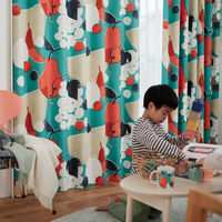 スミノエ DESIGNLIFE カーテン フルーツフルーツ ブルー AS-V1364-180140BL １セット(2枚入)（直送品）