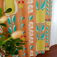 スミノエ DESIGNLIFE カーテン チューリッペン ブルー AS-V1365-140105OR １セット(2枚入)（直送品）