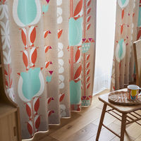 スミノエ DESIGNLIFE カーテン チューリッペン グレー AS-V1366-100140GY １セット(2枚入)（直送品）