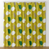スミノエ DESIGNLIFE カーテン トピアリー イエロー AS-V1367-130155YE １セット(2枚入)（直送品）