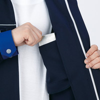 自重堂　制服百科　製品制電ストレッチ長袖ジャンパー　ネービー　Ｌ　86800（直送品）