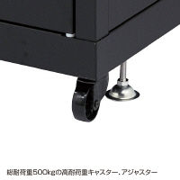 サンワサプライ 19インチサーバーラック メッシュパネル仕様（18U） CP-SVN1810MBK 1台（直送品）