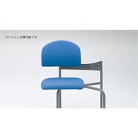 ライオン事務器 No.2300シリーズ ミーティングチェア 肘なし 4本脚 布張り ブルー 1脚（直送品）