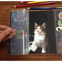 ワールドクラフト フリーアルバム Sサイズ カラフルチェック W01-KFA-0002 1冊（直送品）