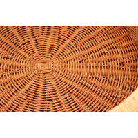 サンフラワーラタン ラタン 脱衣カゴ ブラウン GK205HR 1個（直送品）