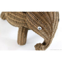 サンフラワーラタン ラタンアニマルバスケット 象 Lサイズ ダークブラウン GK601LMK 1個（直送品）