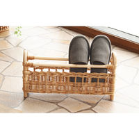 サンフラワーラタン Breezeシリーズ ラタン ナチュラルスリッパラック R483ME 1台（直送品）