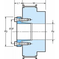 椿本チエイン PXロックプーリ Sタイプ P5M形 PT48P5M10AFーSS1416 1個（直送品）