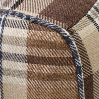 【軒先渡し】ヤマソロ Almoana アルモアナ スチールソファ 2人掛け ブラウンチェック 1台（直送品）