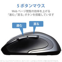 エレコム レーザーマウス／ＭーＬＳ１５ＤＬシリーズ／無線／５ボタン／ブラック M-LS15DLBK 1個