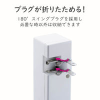 USB充電器 電源タップ コンセント×1 USB-A×2 横向き ホワイト MOT-U04-2122WH エレコム 1個