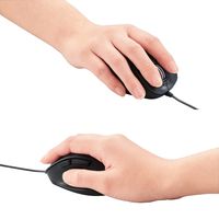 エレコム ＢｌｕｅＬＥＤマウス／握りの極み／Ｓサイズ／有線／５ボタン／ブラッ M-XGS10UBBK 1個