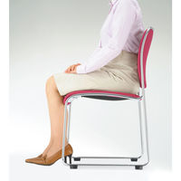 ライオン事務器 スタッキングチェア No.640F 耐光性布 グリーン ダイメトロール 1脚（直送品）