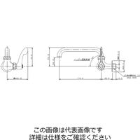 エスコ PJ1/2” 横形自在水栓 EA468BA-6A 1個（直送品）