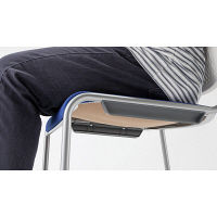 【軒先渡し】サンケイ　ミーティングチェア　キャスター脚タイプ　ダイメトロールシート　座：グリーン（布）　背：ブラック　1セット（4脚入）　（直送品）