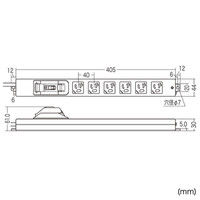 サンワサプライ　漏電ブレーカータップ　3P/6個口/1m/一括集中スイッチ付/抜け止め機能/ブレーカー機能/RoHS指令対応　TAP-BR36L-1（直送品）