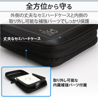 エレコム（ELECOM） Blu-ray対応ファスナーケース（32枚） セミハード ブラック CCD-HB32BK 1個