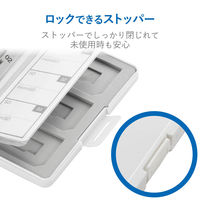 エレコム（ELECOM） SD/microSDカードケース（プラスチックタイプ） ホワイト CMC-SDCPP12WH 1個（直送品）