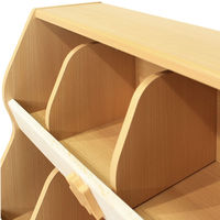 白井産業 ランドキッズ キッズ向けおもちゃ収納ラック ナチュラル×ホワイト 幅815×奥行389×高さ696mm 1台（直送品）