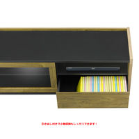 【軒先渡し】朝日木材加工 アルティファシリーズ ビンテージデザインローボード ブラウン/ブラック 幅1198 × 奥行390 × 高さ430mm 1台（直送品）