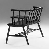 【軒先渡し】朝日木材加工 カフェベンチ ブラック 幅1006mm 1脚（直送品）