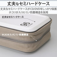 エレコム（ELECOM） CD/DVDファスナーケース セミハード 96枚入 CCD-H96WH 1個（直送品）