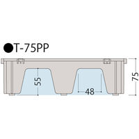 フクビ化学工業 クリーンOAフロア用 フロアベース（3000N） T-75PP 樹脂系置敷タイプ 1m2（16枚）/ケース販売（直送品）