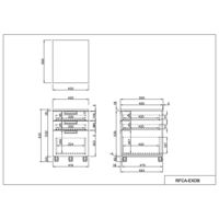 【車上渡し】アール・エフ・ヤマカワ EX木製インサイドワゴン ダーク RFCA-EXDB 1台（直送品）