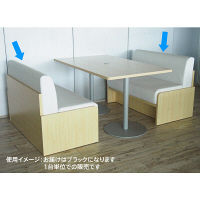 【車上渡し】アール・エフ・ヤマカワ パネル脚ソファ 2人掛け ブラック 幅1100mm RFPLSF-2BK 1脚（直送品）