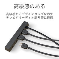 延長コード 電源タップ コンセント 1m 2ピン 4個口 ほこりシャッター 黒 AVT-D5-2410BK エレコム 1個