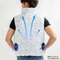 ブレイン ＢＲー１２０２ー１シルバーチタン加工空調ベストＭーＬシルバープリント柄服のみ BR-1202-1M-L 1着（直送品）